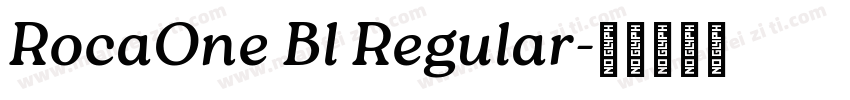 RocaOne Bl Regular字体转换